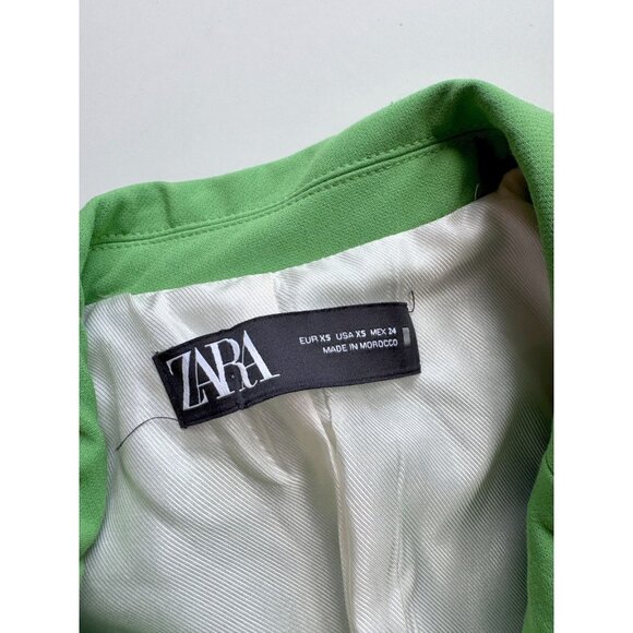 ZARA Green Oversized Single Breasted Blazer Suit Jacket, Size XS - Picture 13 of 16